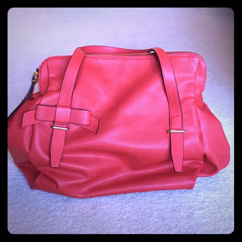 Bright orange satchel